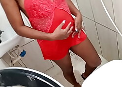 PRIMA VEIO DURMI NA MINHA CASA ESTAVA GRAVIDA E FODI ELA GOSTOSO