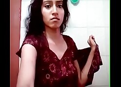 Indian teen comprehensive wash up leafless