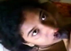 Rearward mallu doll gives blowjob